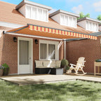 Toldo Amarillo y Naranja 450 x 300 x 165 cm Poliéster y metal