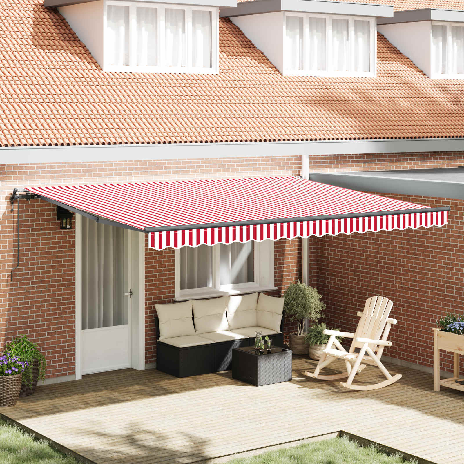 Toldo Retrátil 300 x 250 cm Tecido e Alumínio