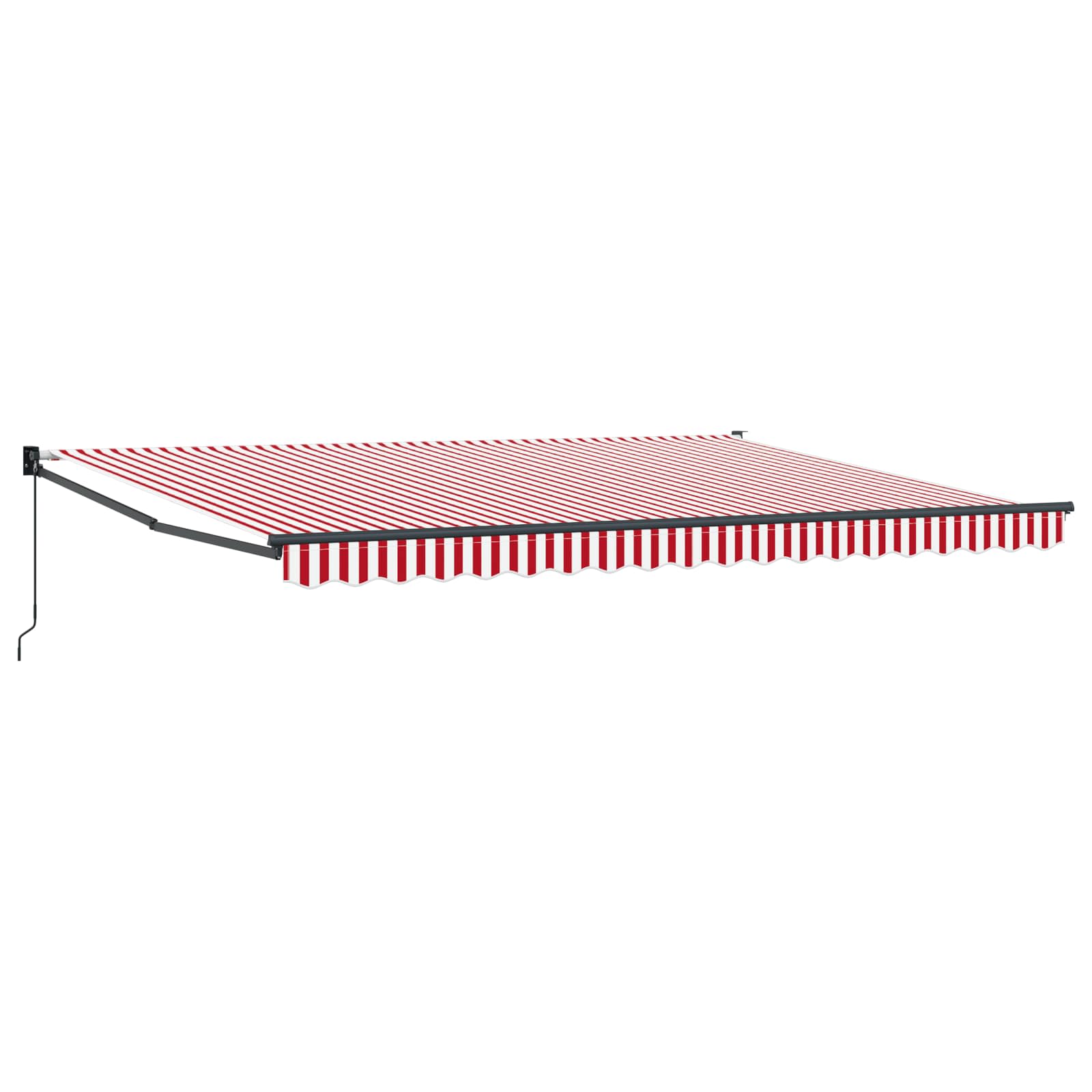 Toldo Manual Rojo y 450 x 300 x 165 cm Poliéster y metal
