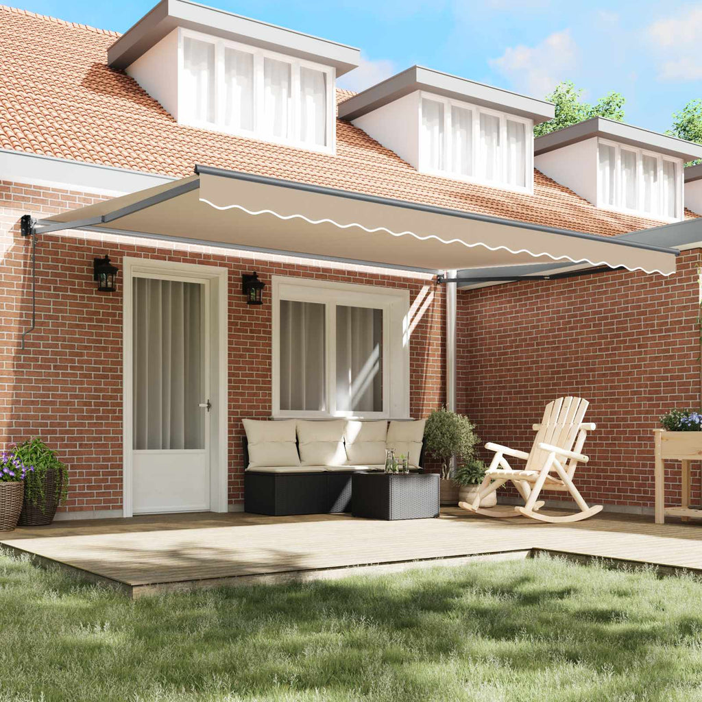 Toldo Beige 450 x 300 x 165 cm Poliéster y metal