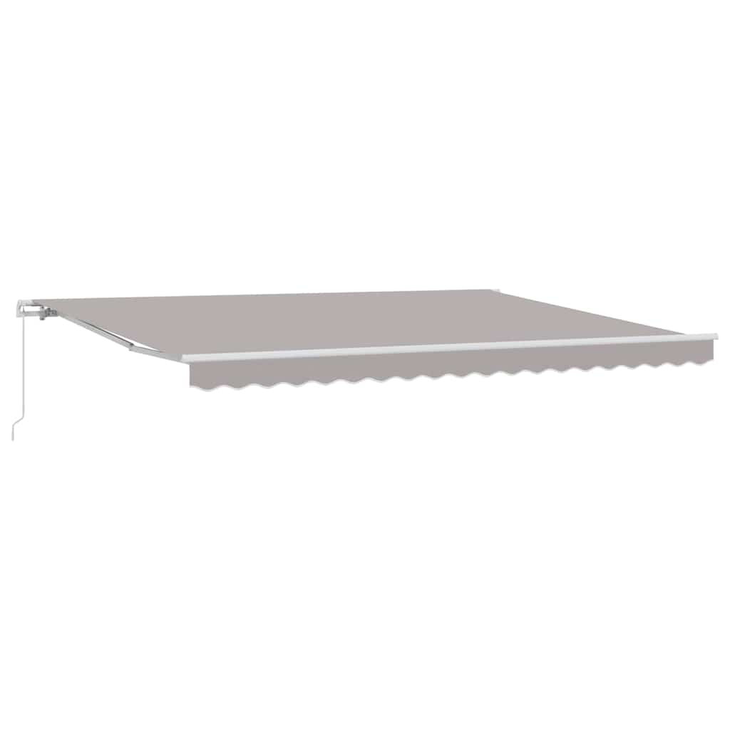 Toldo Manual Gris Claro 450 x 300 x 165 cm Poliéster y metal