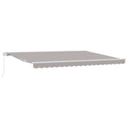Toldo Manual Gris Claro 450 x 300 x 165 cm Poliéster y metal