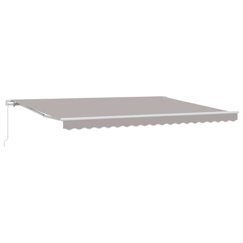 Toldo Manual Gris Claro 450 x 300 x 165 cm Poliéster y metal