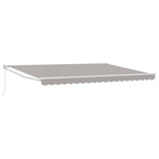 Toldo Manual Gris Claro 450 x 300 x 165 cm Poliéster y metal