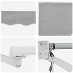 Toldo Gris Claro 450 x 300 x 165 cm Poliéster y metal