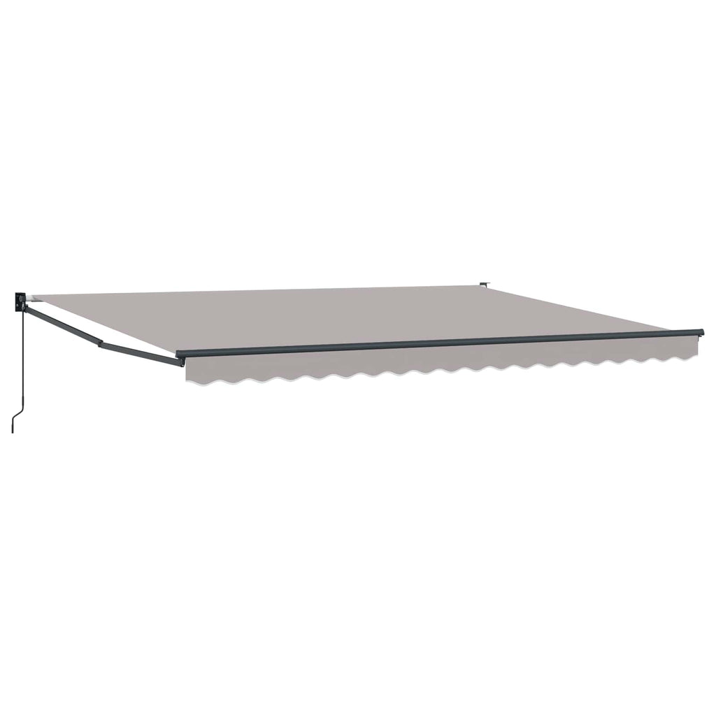 Toldo Manual Gris Claro 450 x 300 x 165 cm Poliéster y metal