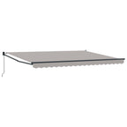 Toldo Manual Gris Claro 450 x 300 x 165 cm Poliéster y metal