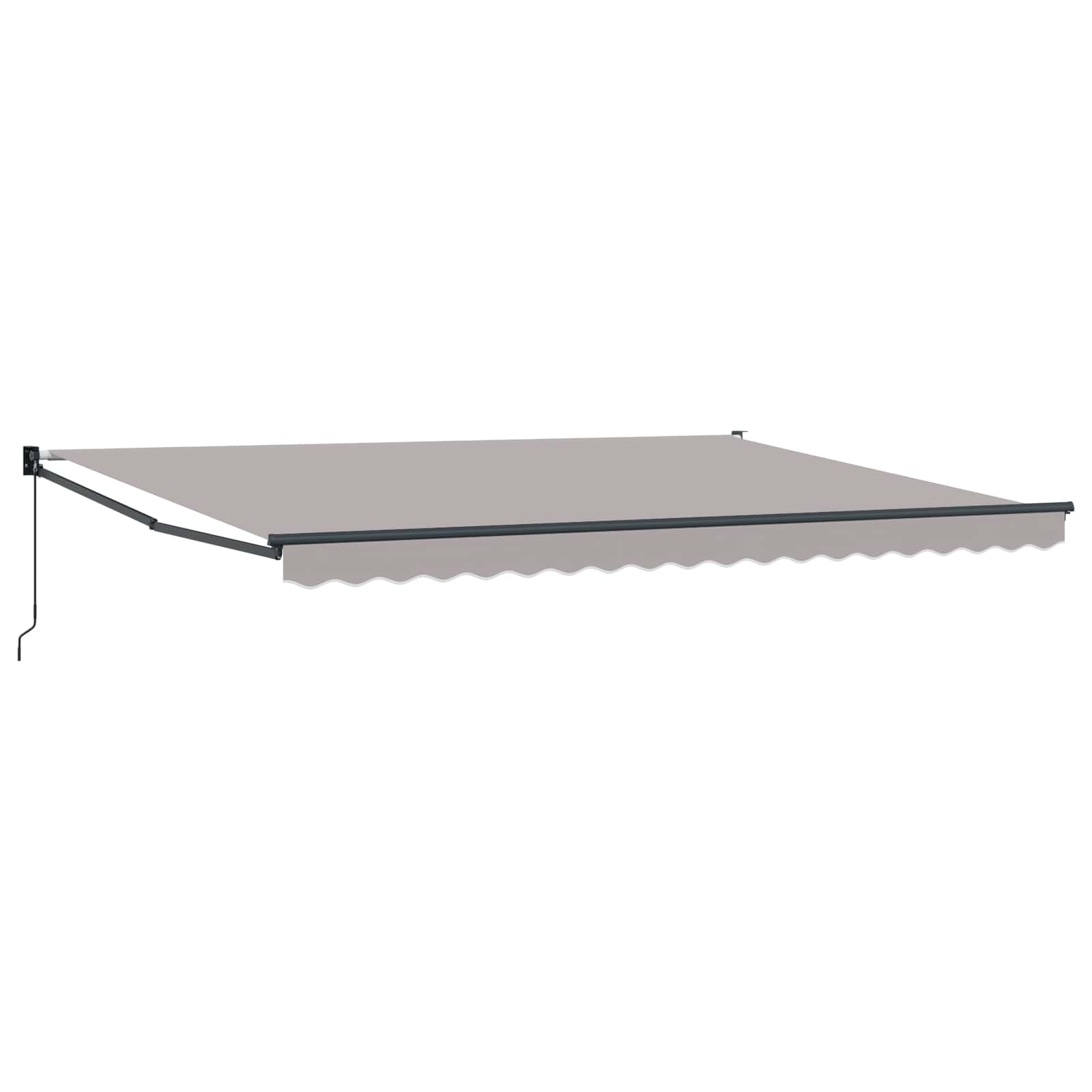 Toldo Manual Gris Claro 450 x 300 x 165 cm Poliéster y metal