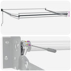 Toldo Gris Claro 450 x 300 x 165 cm Poliéster y metal