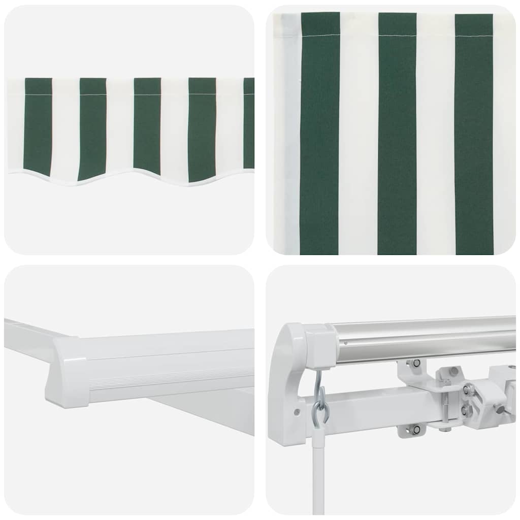 Toldo Manual Verde y 450 x 300 x 165 cm Poliéster y metal