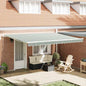 Toldo Manual Verde e 450 x 300 x 165 cm Poliéster e Metal