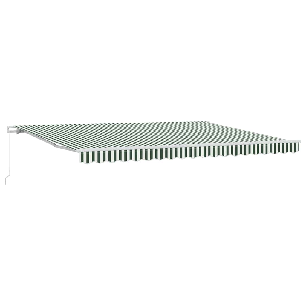 Toldo Manual Verde y 450 x 300 x 165 cm Poliéster y metal