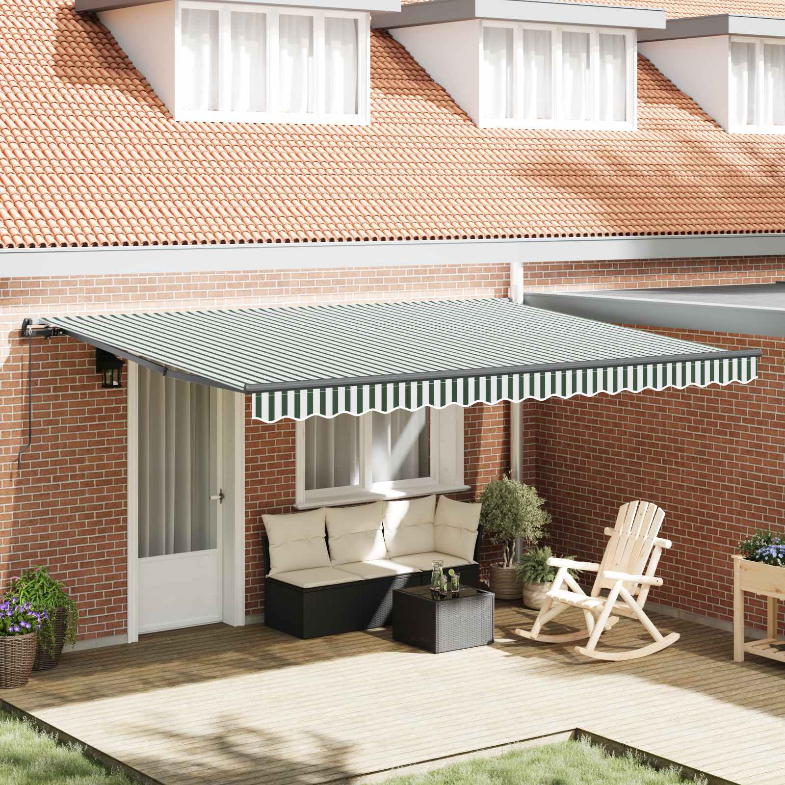 Toldo Retrátil 300 x 250 cm Poliéster e Aço