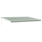 Toldo Manual Verde y 450 x 300 x 165 cm Poliéster y metal