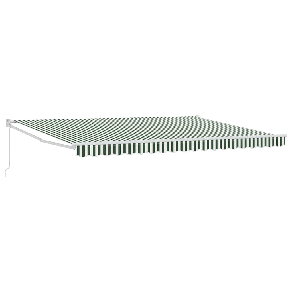 Toldo Manual Verde y 450 x 300 x 165 cm Poliéster y metal