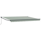 Toldo Manual Verde y 450 x 300 x 165 cm Poliéster y metal