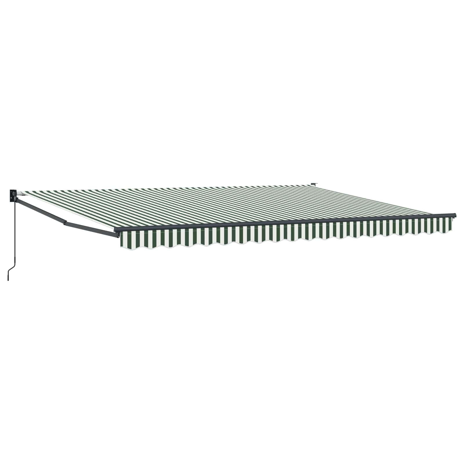 Toldo Manual Verde y 450 x 300 x 165 cm Poliéster y metal