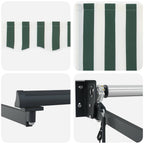 Toldo Verde y 450 x 300 x 165 cm Poliéster y metal
