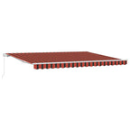 Toldo Manual Naranja y Marrón 450 x 350 x 165 cm Poliéster