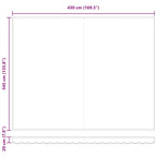 Toldo Manual Naranja y Marrón 450 x 350 x 165 cm Poliéster