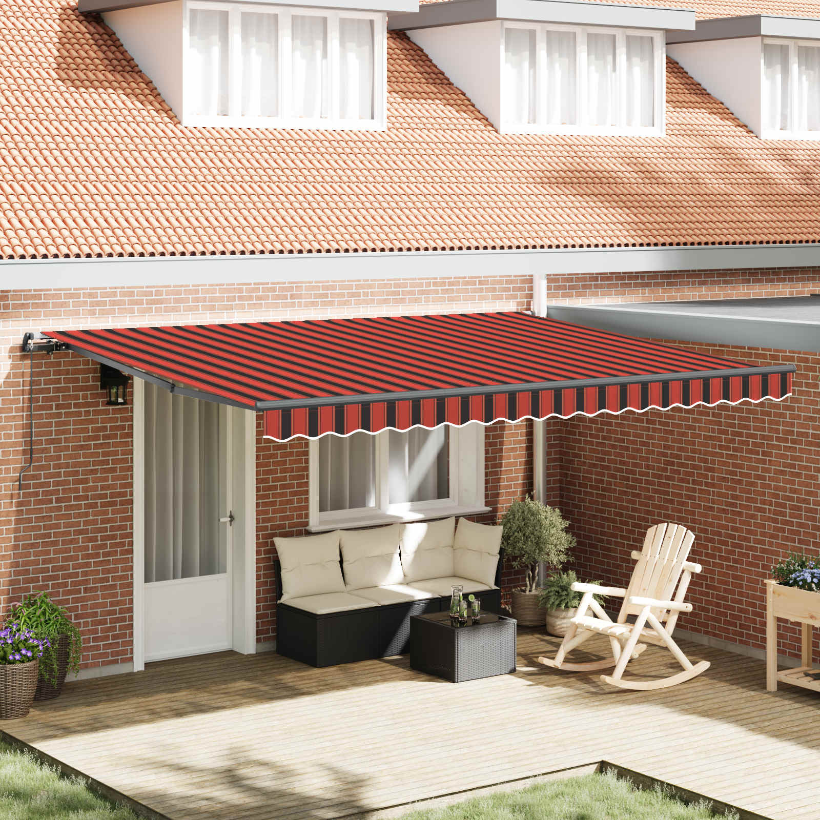 Toldo Retrátil 300 x 250 cm Poliéster e Aço