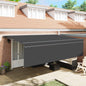 Toldo Retrátil Antracite 500 x 300 cm Poliéster e Alumínio