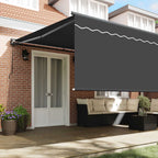 Toldo Retráctil Antracita 500 x 300 cm Poliéster y Aluminio