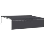 Toldo Retráctil Antracita 500 x 300 cm Poliéster y Aluminio