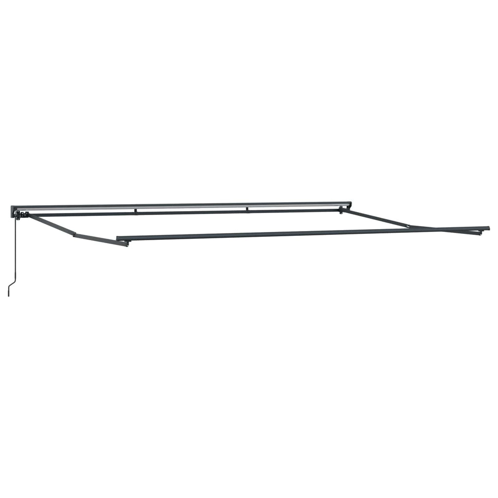Toldo Retráctil Antracita 500 x 300 cm Poliéster y Aluminio