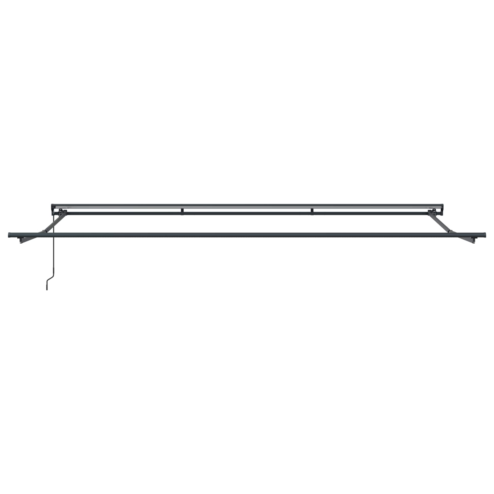 Toldo Retráctil Antracita 500 x 300 cm Poliéster y Aluminio