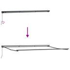Toldo Retráctil Antracita 500 x 300 cm Poliéster y Aluminio