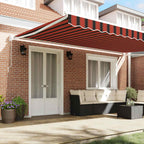 Toldo Naranja y Marrón 500 x 300 x 165 cm Poliéster y metal