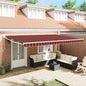 Toldo Laranja e Castanho 500 x 300 x 165 cm Poliéster e metal