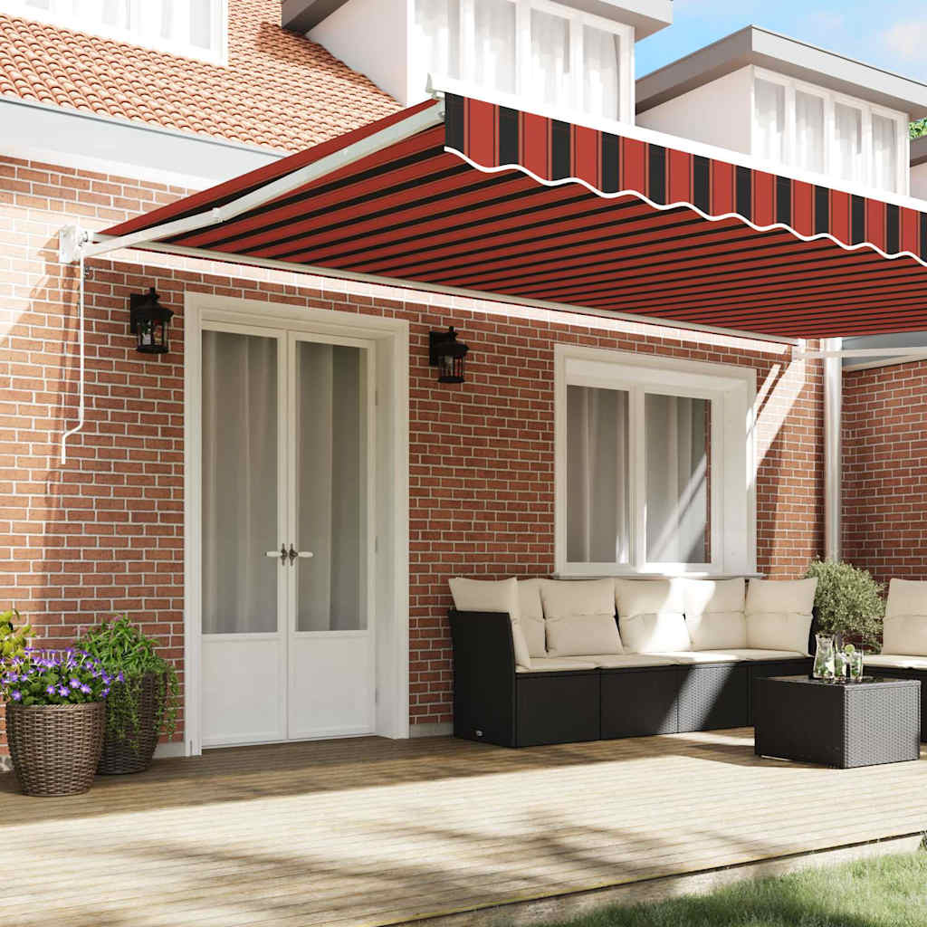 Toldo Naranja y Marrón 500 x 300 x 165 cm Poliéster y metal