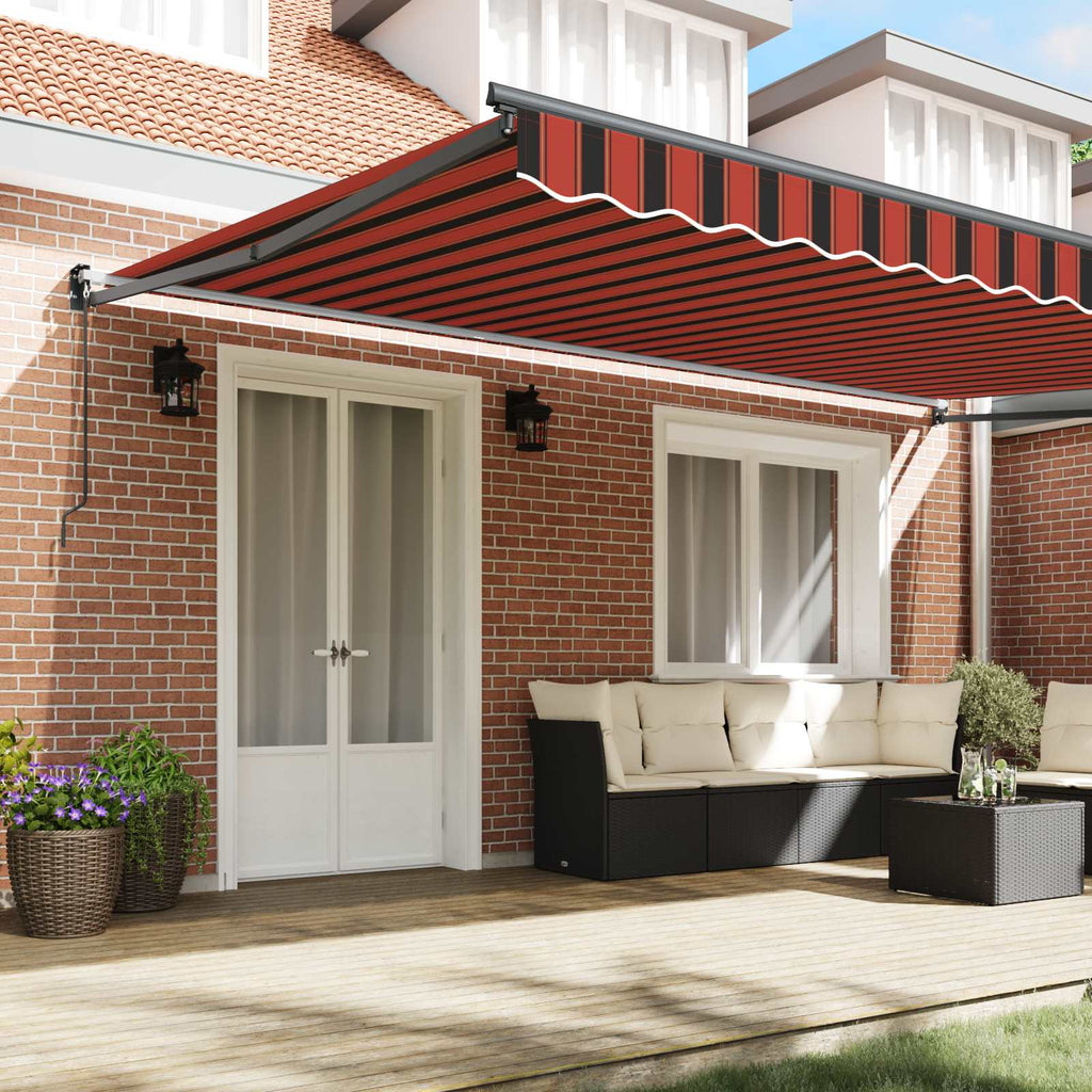 Toldo Naranja y Marrón 500 x 300 x 165 cm Poliéster y metal