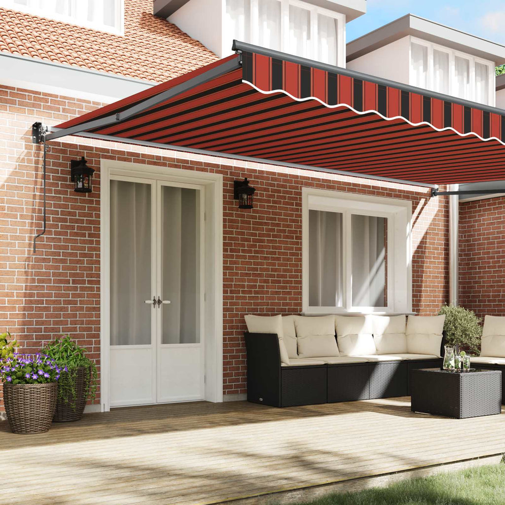 Toldo Naranja y Marrón 500 x 300 x 165 cm Poliéster y metal