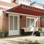 Toldo Naranja y Marrón 500 x 300 x 165 cm Poliéster y metal