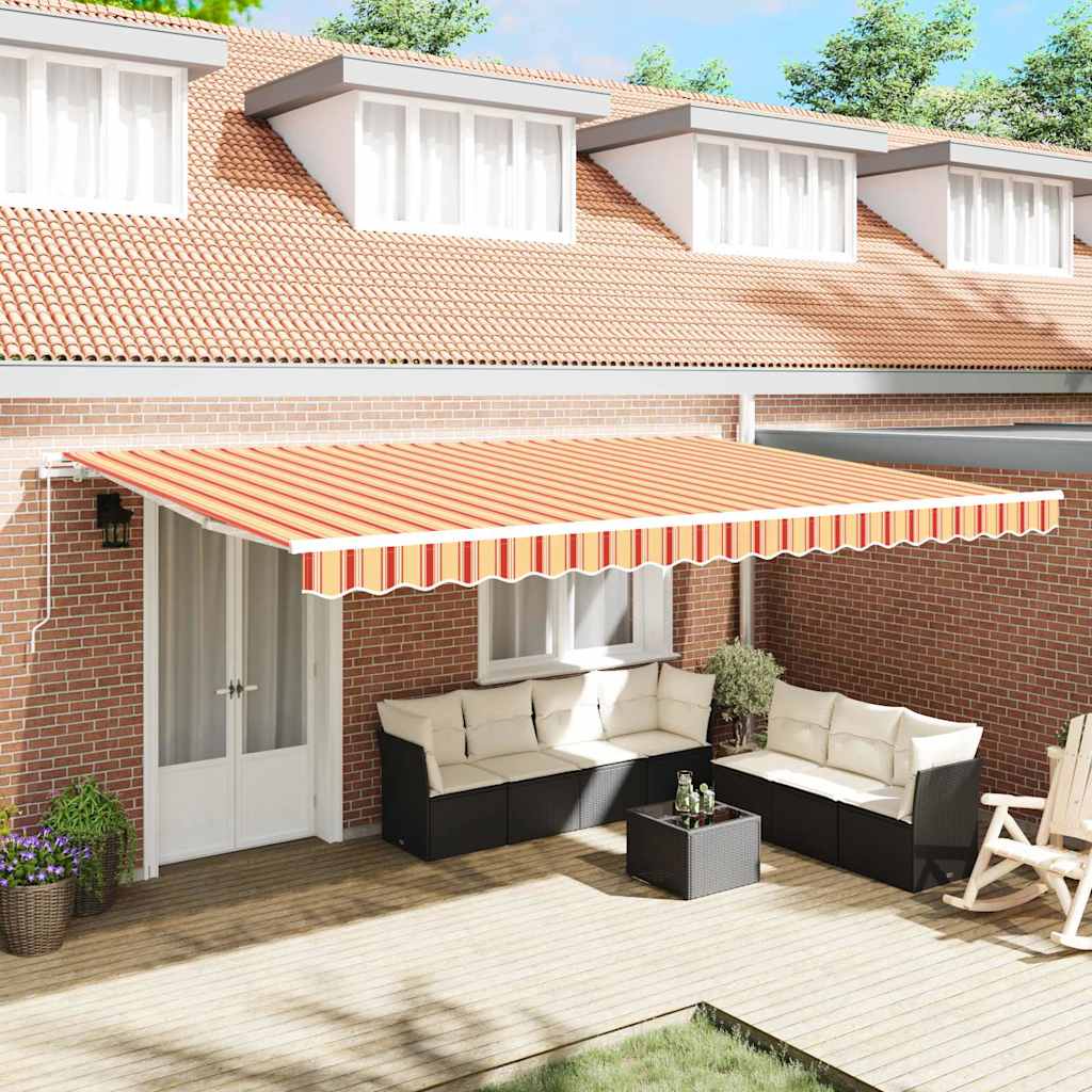 Toldo Amarelo e Laranja 500 x 300 x 165 cm Poliéster e metal