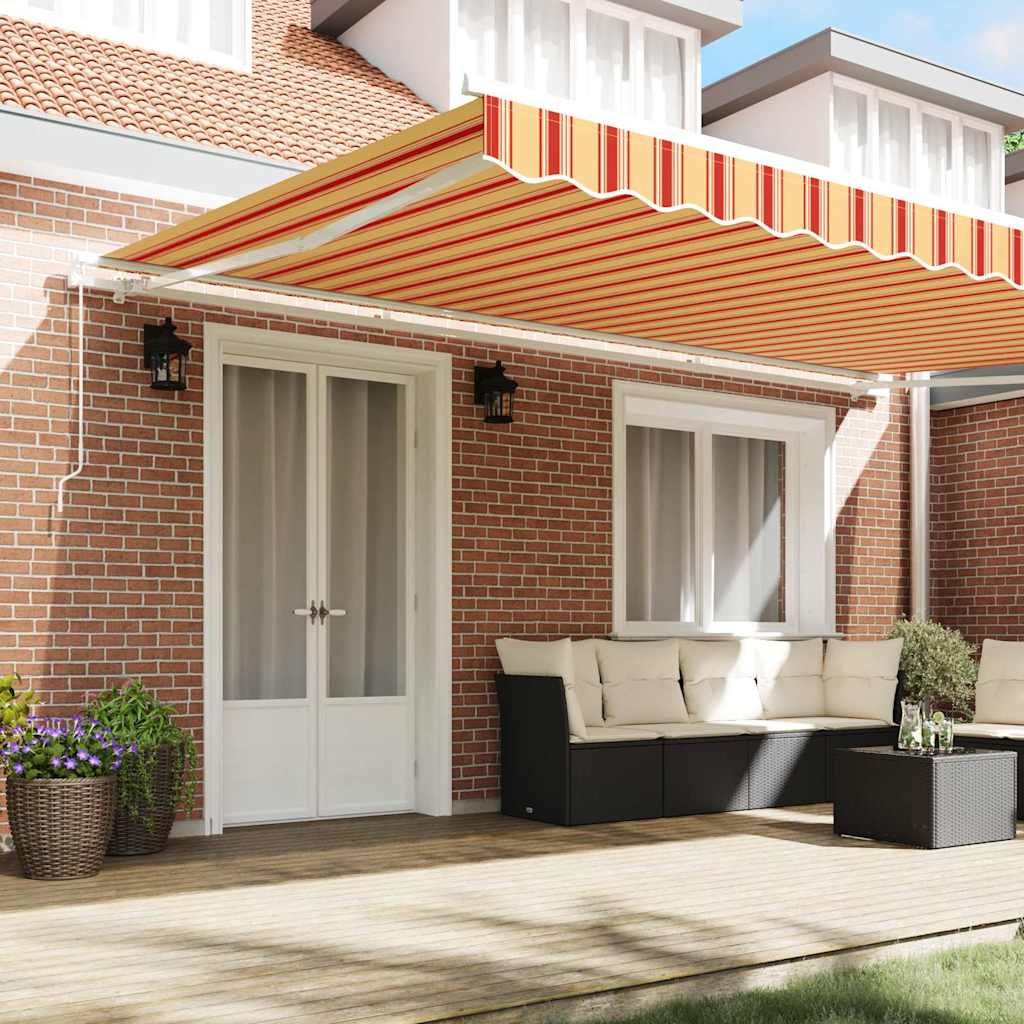 Toldo Amarillo y Naranja 500 x 300 x 165 cm Poliéster y metal