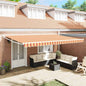Toldo Amarelo e Laranja 500 x 300 x 165 cm Poliéster e metal