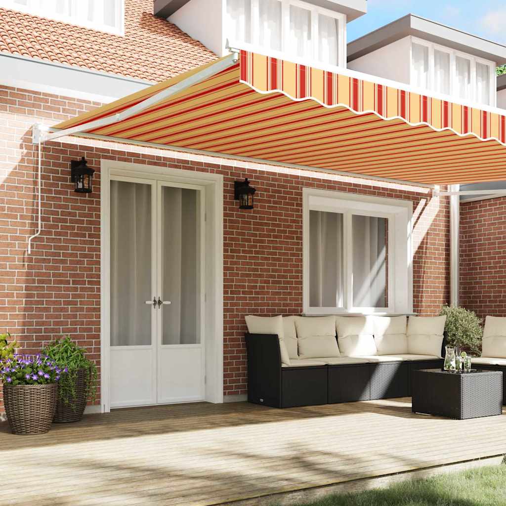 Toldo Amarillo y Naranja 500 x 300 x 165 cm Poliéster y metal