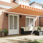 Toldo Amarillo y Naranja 500 x 300 x 165 cm Poliéster y metal