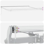 Toldo Amarillo y Naranja 500 x 300 x 165 cm Poliéster y metal