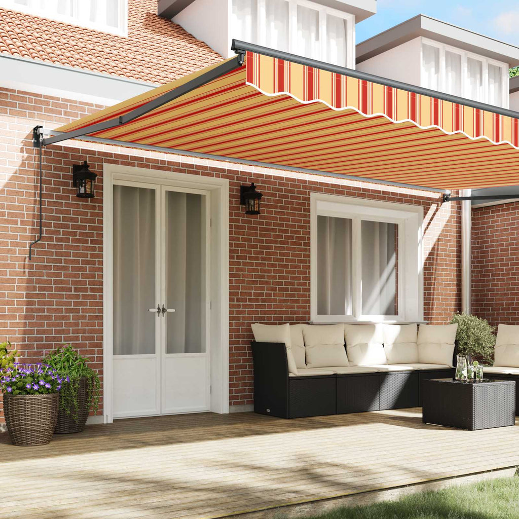Toldo Amarillo y Naranja 500 x 300 x 165 cm Poliéster y metal