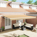 Toldo Retráctil Multicolor 350 x 250 cm Poliéster y Aluminio