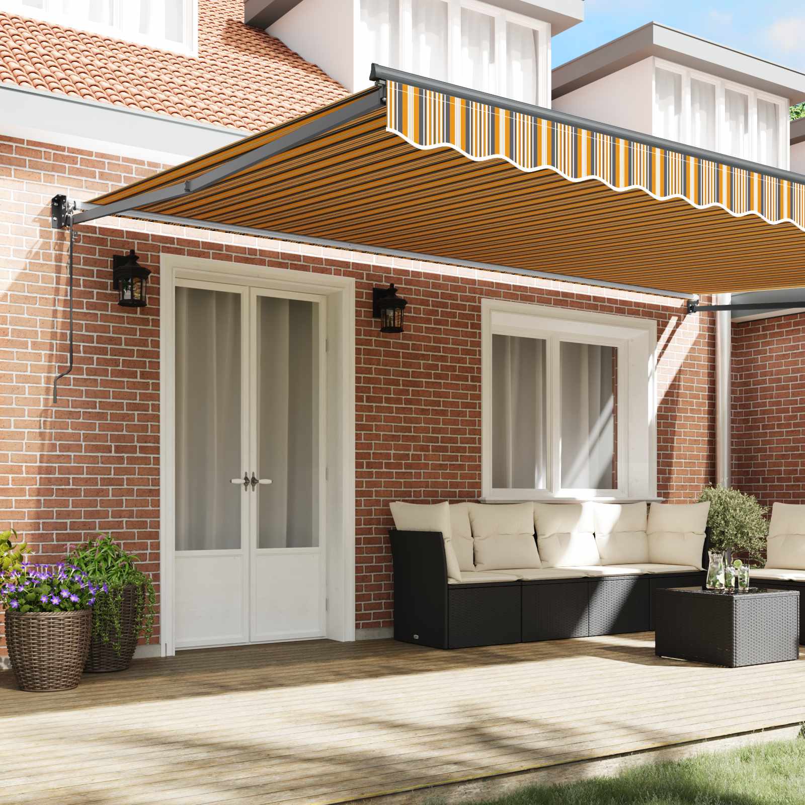 Toldo Multicolor 500 x 300 x 165 cm Poliéster y metal