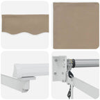 Toldo Beige 500 x 300 x 165 cm Poliéster y metal