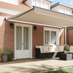 Toldo Manual Beige 500 x 300 x 165 cm Poliéster y metal