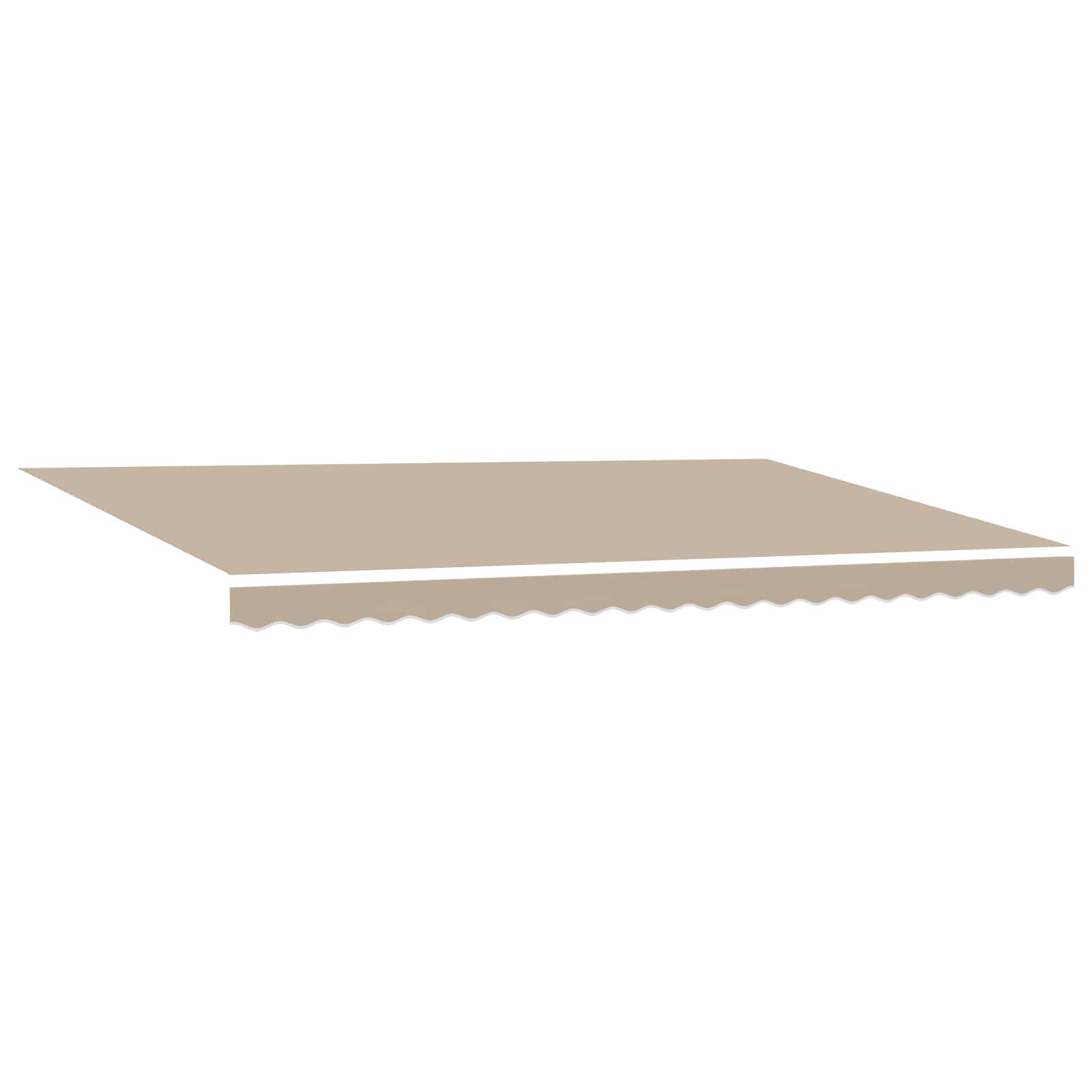 Toldo Manual Beige 500 x 300 x 165 cm Poliéster y metal