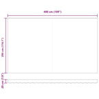 Toldo Manual 500 x 300 x 165 cm Poliéster y metal